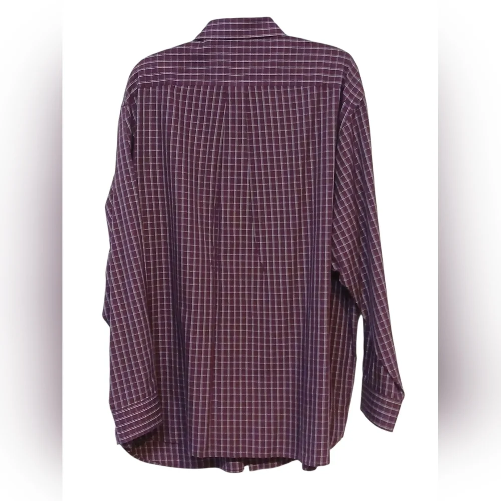 Daniel Cremieux - NWOT, Burgundy Shirt W/Multi Colored Plaid Stripes Pocket, XXL